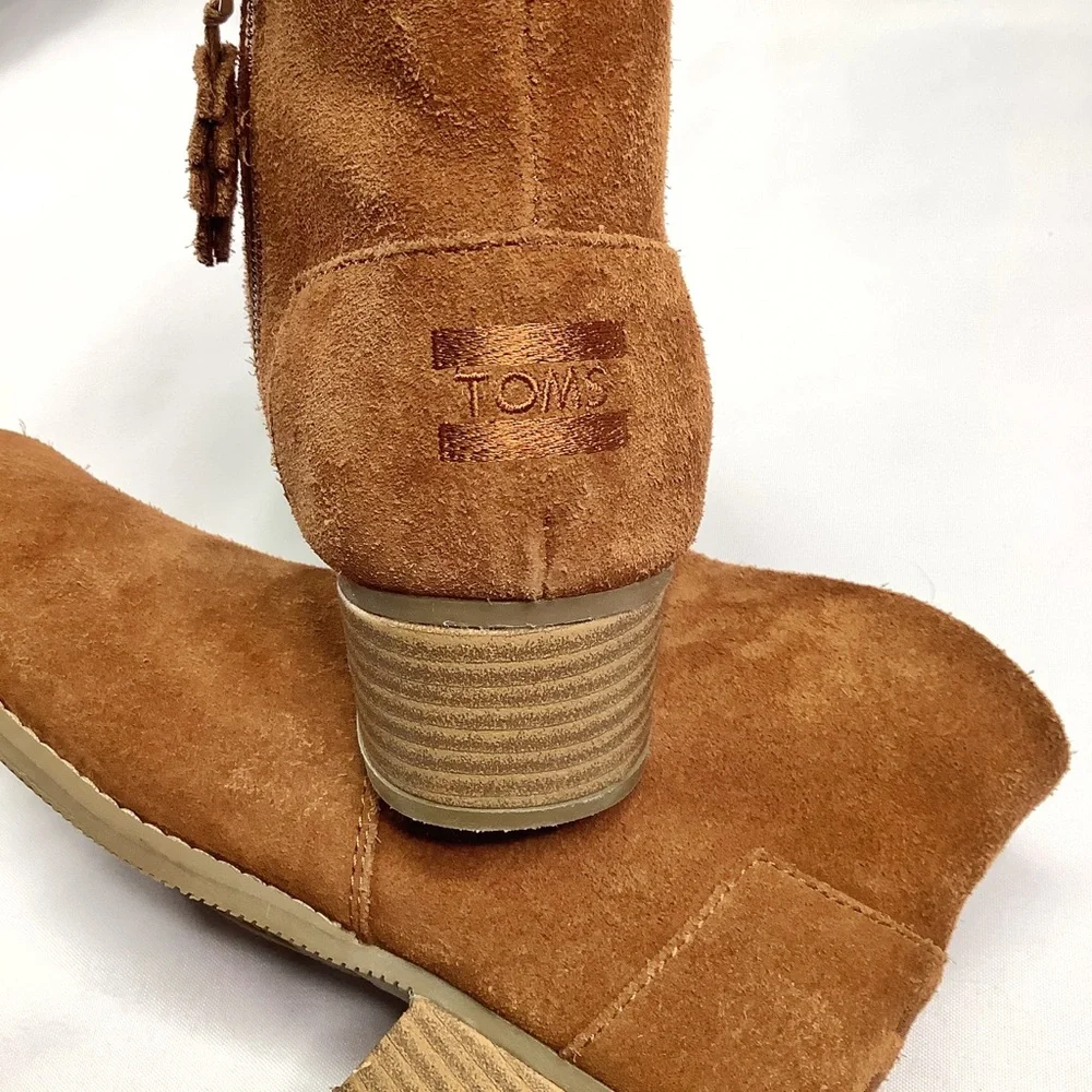 Toms Suede Ankle Booties Size 5